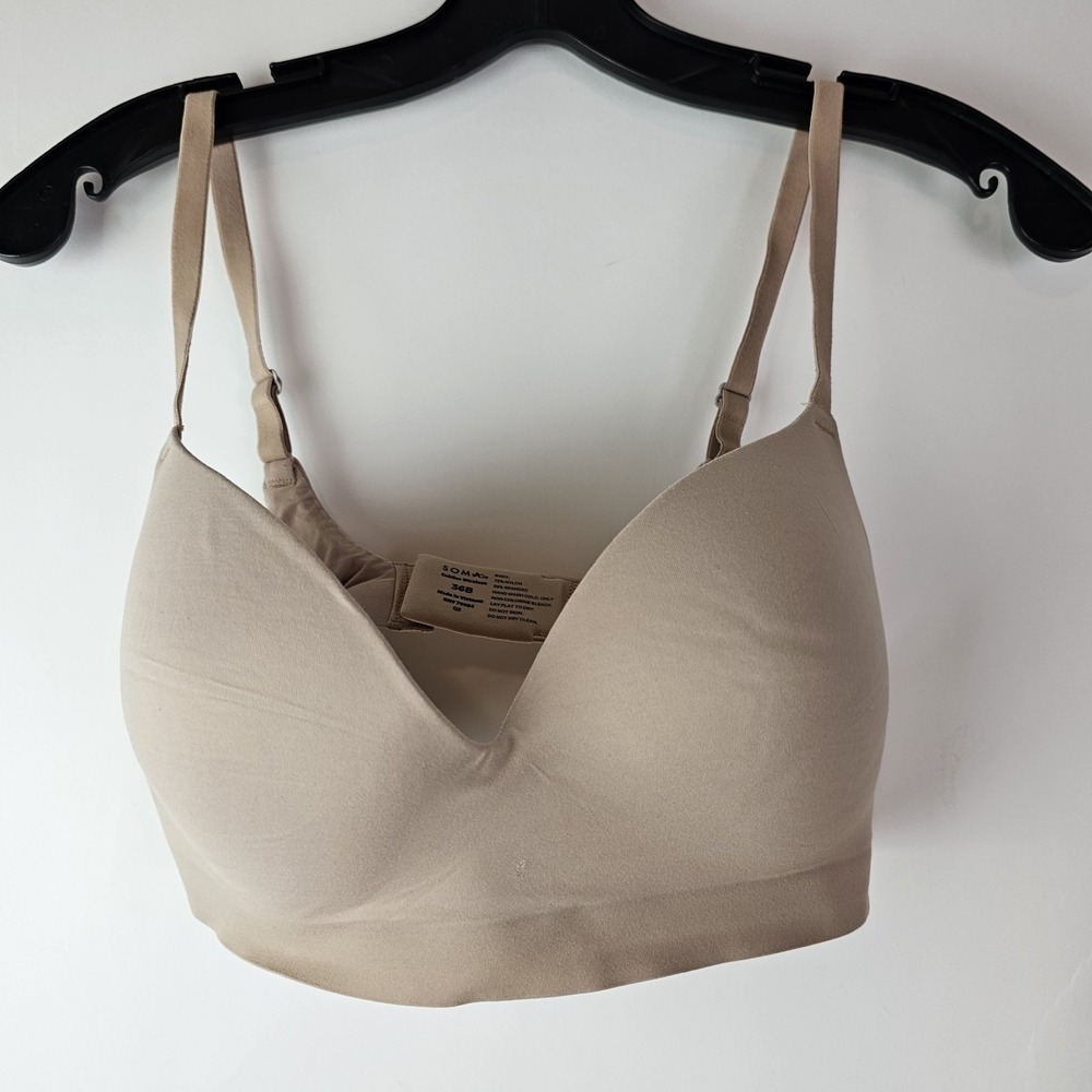 Soma Women Bra 36B Enbliss Wireless Smooth T Shirt Lightly Lined Nude Beige